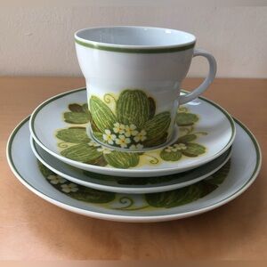 Wahine Hawaiian Holidays Younger Image China Noritake Cup Saucer Plate Set 4 Pcs